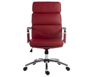 TEKNIK Deco 1097RD Faux-Leather Tilting Executive Chair - Red