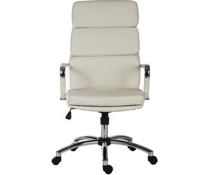 TEKNIK Deco 1097WH Faux-Leather Tilting Executive Chair - White