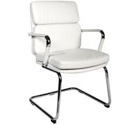 TEKNIK Deco Faux Leather Visitors Chair - White
