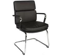 Teknik Deco Visitor Chair Black With Stylish Cantilever Frame And Removable Arm Covers