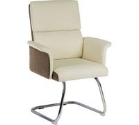 Teknik Elegance Visitor Chair Cream With Stylish Chrome Frame