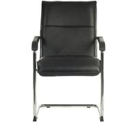 Teknik Office Envoy Stylish Leather Faced Boardroom Chair Pack of 2, Black