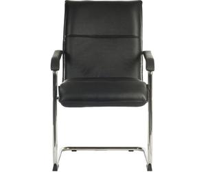 TEKNIK Envoy 1309 Leather Chair - Black & Silver, Set of 2
