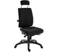Teknik Ergo Plus Executive Operator Office Chair with Back Support and Headrest - Black, Black