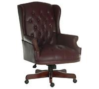 TEKNIK Executive Chair Bonded leather Fixed Armrest Height-Adjustable Seat Red 115 kg B800BU 750 mm