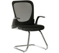 Teknik Flip Mesh Executive Visitor Chair in Black with Arms