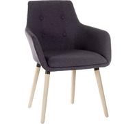 Teknik Four Legged Chair In Soft Brushed Graphite Fabric