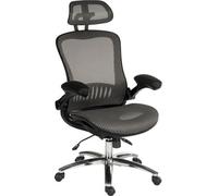 Teknik Harmony High Back Executive Mesh Office Chair With Height Adjustable Arms Grey - 6956GREY