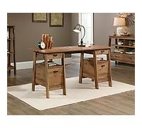 TEKNIK Home Office Desk Oak Wooden Legs 4 Drawers 1,500 (W) x 596 (D) x 738 (H) mm Laminated Particle Board