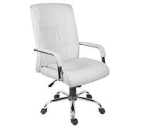 Teknik Kendal Executive Chair White With Stylish Chrome Base