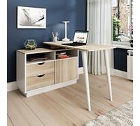 TEKNIK Laminated Particle Board Desk 2 Drawers 1,520 x 442 x 528 mm White