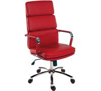 Teknik Deco Faux Leather Executive Office Chair - Red, Red