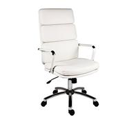 Teknik Deco Faux Leather Executive Office Chair - White, White