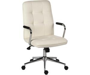 TEKNIK Piano 6984 Bonded Leather Tilting Executive Chair - White
