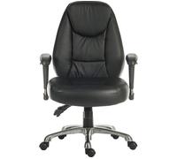 TEKNIK Portland Leather-look Operator Chair - Black