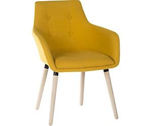 TEKNIK Reception Chair Fabric Fixed Armrest Yellow 90 kg 6929YEL/1 590 x 590 x 850 mm