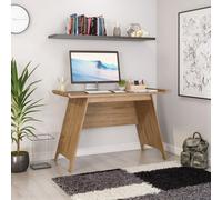 Teknik Office Baylor Trestle Beaufort Desk Oak Finish - Size: 120 x 55 x 77cm - Brown - Wilko