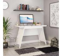 Teknik Towson Trestle Desk White With Curved Desktop
