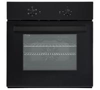Teknix 55L, 60cm Wide, Single Electric Built-in Fan Oven and Grill in Black, 5 Oven Functions, BITK263ESB