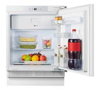 Teknix BITHUR4 Integrated Undercounter Fridge with Ice Box - Built In with 138 Litre Capacity - Reversible Door - Digital Controls - White