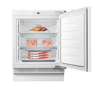 Teknix BITHUZ4 Integrated Undercounter Freezer - Built In with 101 Litre Capacity - Reversible Door - Digital Controls - White