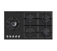 Teknix SCGH945BG - Black 90cm Gas Hob - 5 Burners - A Energy