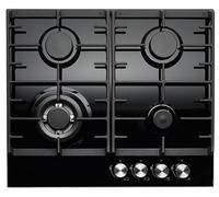 Teknix Signature Collection SCGH61B 60cm Gas Hob with 3.8Kw Wok Burner - Black Glass