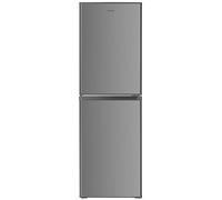 Teknix STF1725X Freestanding 50/50 Fridge Freezer, Compact 250L Capacity, Adjustable Temperature Control and Legs, Reversible Doors, Efficient LED Light, 4 Star Freezer Rating - in Inox