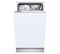 Teknix TBD455 Slimline Integrated Dishwasher 45cm with 10 place settings, 5 Wash Programmes, LED Control Panel and a Delay Timer, Stainless Steel - H81.5 x W44.5 x D55.0 (cm)