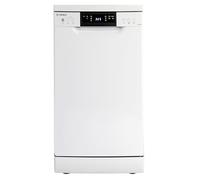 Teknix TFD455W Freestanding Slimline Dishwasher - 10 Place Settings - 30 Minute Rapid Clean - Extra Dry Function - White, H84.5 x W45.0 x D60.0 (cm)