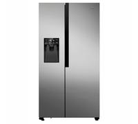 Teknix THSBS1791INX American Side by Side Door Fridge Freezer - 562L Capacity - Frost Free - Non-Plumbed Water Dispenser - Stainless Steel, H178.7 x W91.0 x D69.0 (cm)
