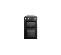 Teknix TKED54B 50cm Ceramic Double Oven Electric Cooker - Black