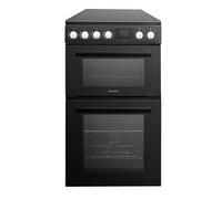 Teknix TKED54B 50cm Ceramic Double Oven Electric Cooker - Black
