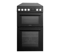 Teknix TKED54B 50cm Ceramic Double Oven Electric Cooker - Black A Energy