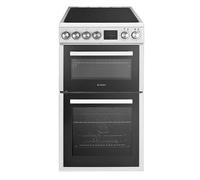 Teknix TKED54W 50cm Ceramic Double Oven Electric Cooker - White