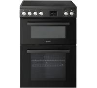 Teknix Tked64Indb - Black 60Cm Induction Double Oven Electric Cooker - 4 Zones, 99L Capacity, A Energy