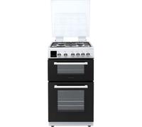 Teknix Tkgd50W - White 50Cm Freestanding Gas Cooker - Double Oven & Grill, 4 Burner Hob - A+ Energy