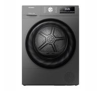 Teknix TKHP8HS 60cm Freestanding 8kg Heatpump Front Load Tumble Dryer - AI Sensor Dry - Allergy Care - Drying Rack - Titanium - D Rated