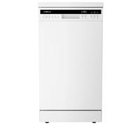 Teknix TX3FD458W 3 Series Freestanding White Slimline Dishwasher - 11 Place Settings - Auto Door Opening - Internal LED Lights - Integrated Bottle Washers - Energy Class C
