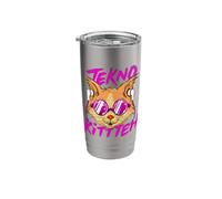 Tekno Underground Raver Techno Cat Stainless Steel Insulated Tumbler