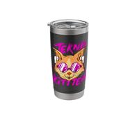 Tekno Underground Raver Techno Cat Stainless Steel Insulated Tumbler