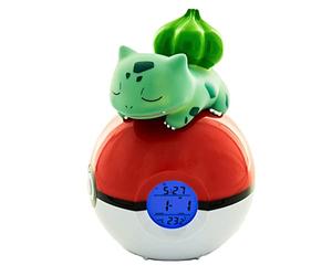 TEKNOFUN 811367 Bulbasaur Pokemon Radio FM Alarm Clock - Red/White