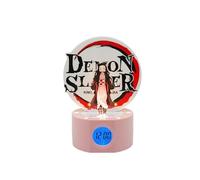 TEKNOFUN - - Official Demon Slayer License - NEZUKO 20 cm Light-Up Alarm Clock - 2 Lighting Modes - Works with 3 x AAA/USB Cable (included) - For children from 6 years - 811754