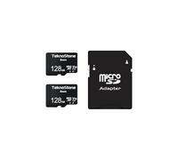 TEKNOSTONE Basic 128GB Micro SDXC Memory Card with Adapter Up to 90MB/s Read Speed U3 V30 A1 Rated HD Video Support TF Card for Dashcams Security Cameras Tablets Phones (2 Pack)