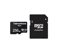 TeknoStone Basic 256GB Micro SDXC Memory Card with Adapter Up to 90MB/s Read Speed U1 V30 A1 Rated HD Video Support TF Card for Dashcams Security Cameras Tablets Phones (1 Pack)