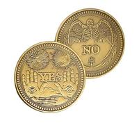 TEKPEK Mystic Decision Coin Set - 2PCS YES/NO Metal Coins (Antique Copper) | Double-Sided Flip Coin for Fun, Divination, Gifts, and Daily Decisions