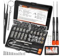 TEKPREM Magnetic Eyeglass Repair Tool Kit, Eye Glasses Repairing Screwdriver Set with Compatible Eyeglass Screws,Silicone Nose Pads,Tweezer,Small Screwdriver for Eyeglasses,Sunglasses and Nose Pads