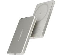 TEKRAT MagVo5000 for MagSafe Magnetic Power Bank, Slim 0.3" Wireless Phone Charger, 5000mAh Wireless Power Bank Aluminium Magnetic Charger for iPhone 17 Pro/16/15/14/13/12 Series (Titanium Gold)