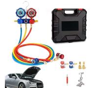 Teksome AC Gauge Set,Recharge Kit - Recharge Refill Kit for Home Workshop Garage Truck Seasonal Upkeep