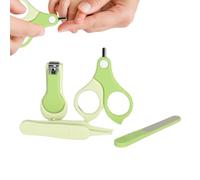 Teksome Baby Clippers Nail Set,Safety Grooming Healthcare Kit - Baby Manicure Kit, Tweezers, Nail Clippers, Nail File, Round Head Scissors for Baby Girls Boys